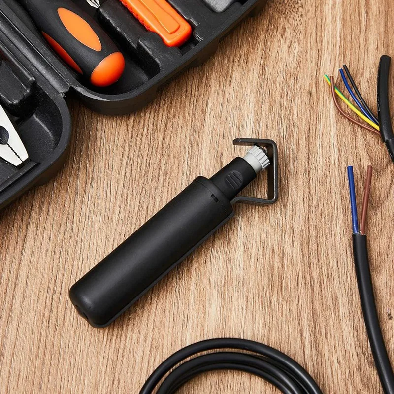 ABVJ-Round Wire Strippers For 3/16 Inch To 1 1/8 Inch Diameter Wire Stripper Tool With Adjustable Cutting Depth Cable Housing