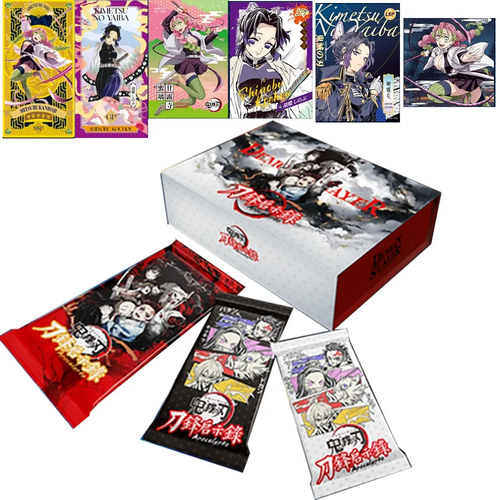 New Kami Demon Slayer Cards Kimetsu No Yaiba Anime Tanjirou Kamado Nezuko Rare Ssp Metal LSP Collection Cards Children Toy Gift