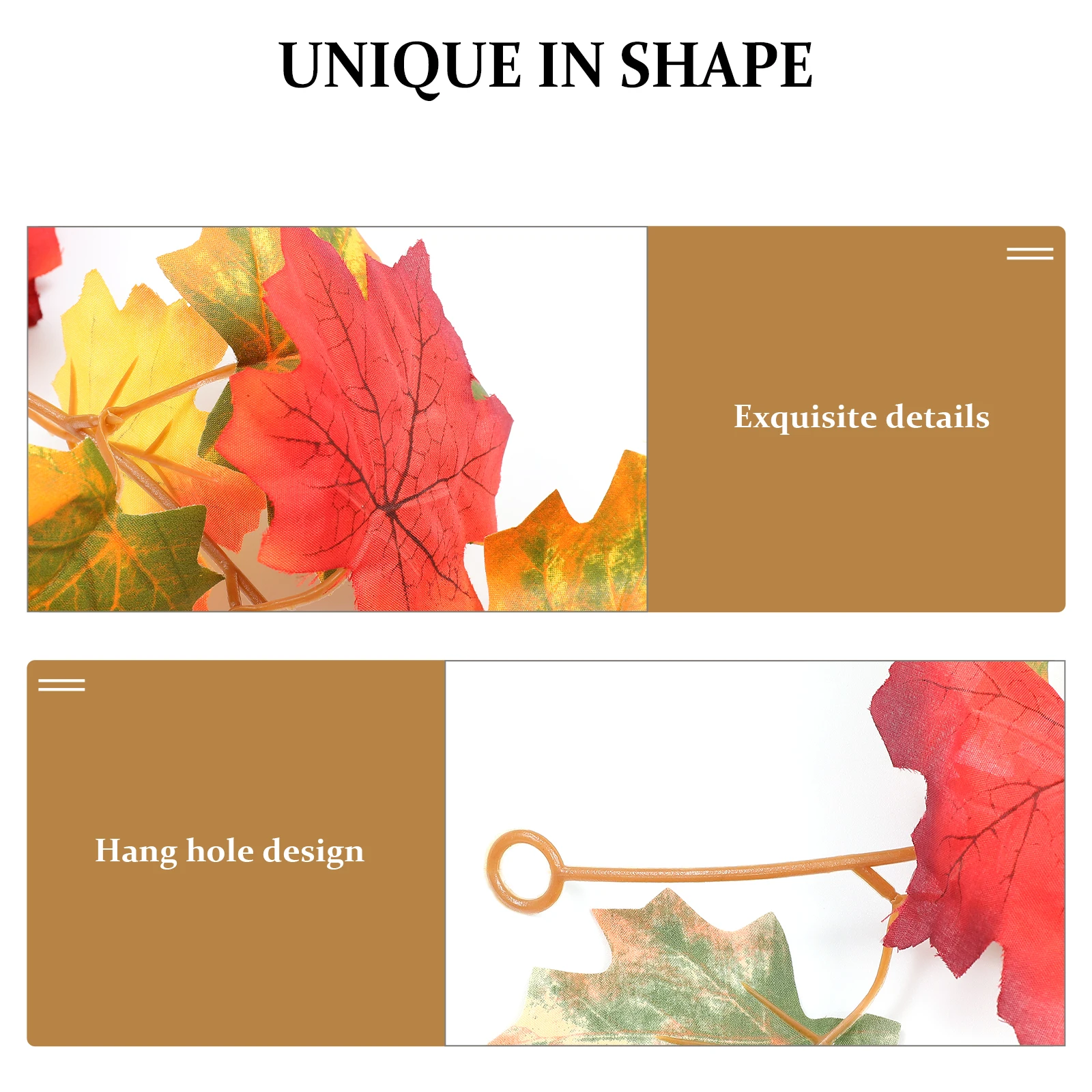 

1set Maple Leaf Vine Decoration Artificial Fall Leaves Garland Autumn Hanging Ornament For Garden Party Thanksgiving Decor