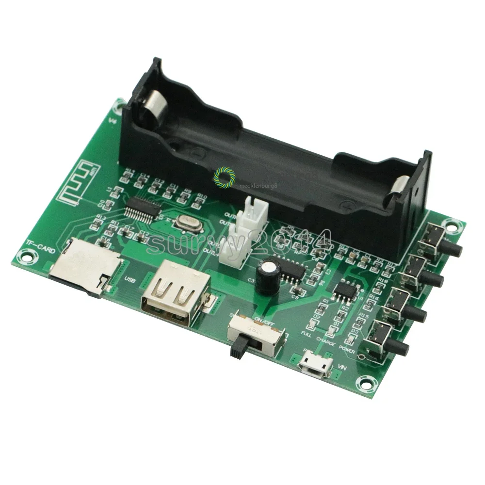 PAM8403 5W+5W Dual Channel Wireless Digital Bluetooth Receiver Audio Stereo Amplifier Module 18650 Charging Board DC 5V