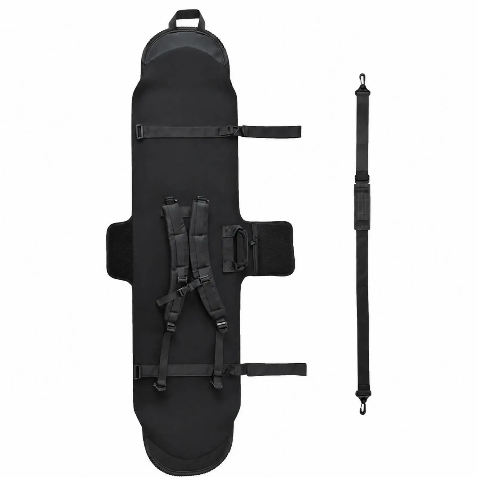Snowboard Carrier Bag with Detachable Shoulder Strap and Top Handle for Vehicle Transport Storage
