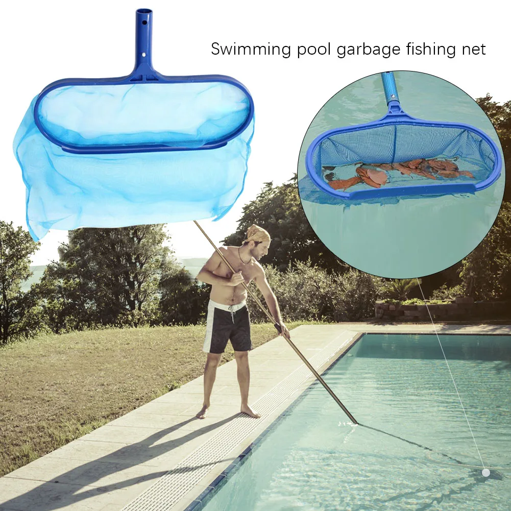 Leaf Skimmer Schwimmbäder Reinigungsnetz SPA Müllskimmer Rake Leaf Mesh Deep Bag Teich Blätter Reinigungsnetz Poolzubehör