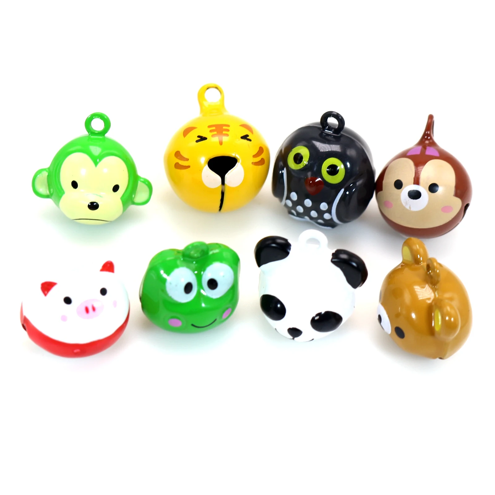 10 Assorted Cute Animal Cat Bear Snowman Jingle Bells Charms Dog Cat Pet Pendant