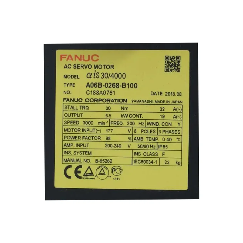 

New A06B-0286-B000 Fanuc Motor warranty 12 months A06B 0286 B000