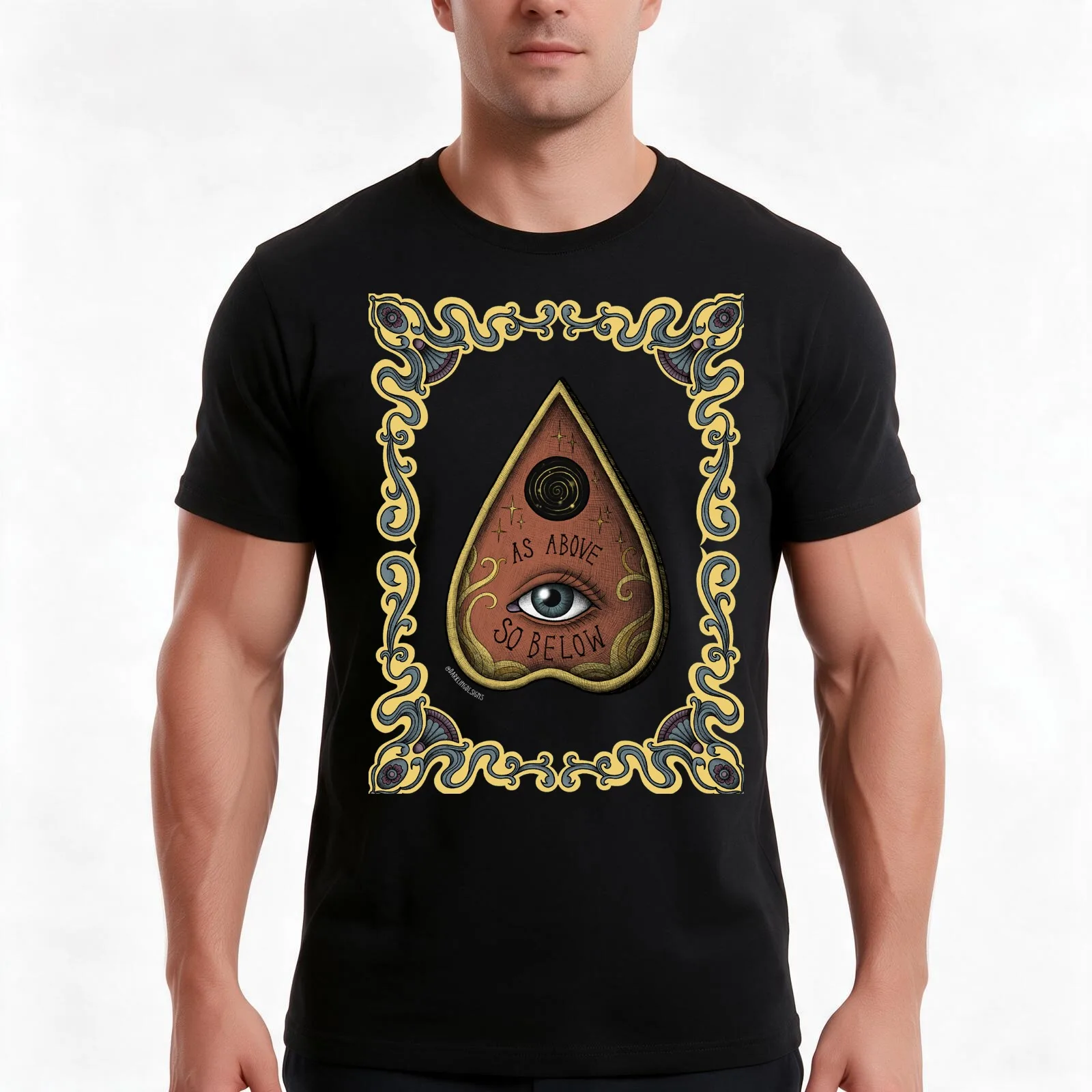 Enchanted Planchette T-Shirt Summer Casual Cotton Tee Oversized Streetwear Tops Vintage Graphic Print Loose Fit Short Sleeve