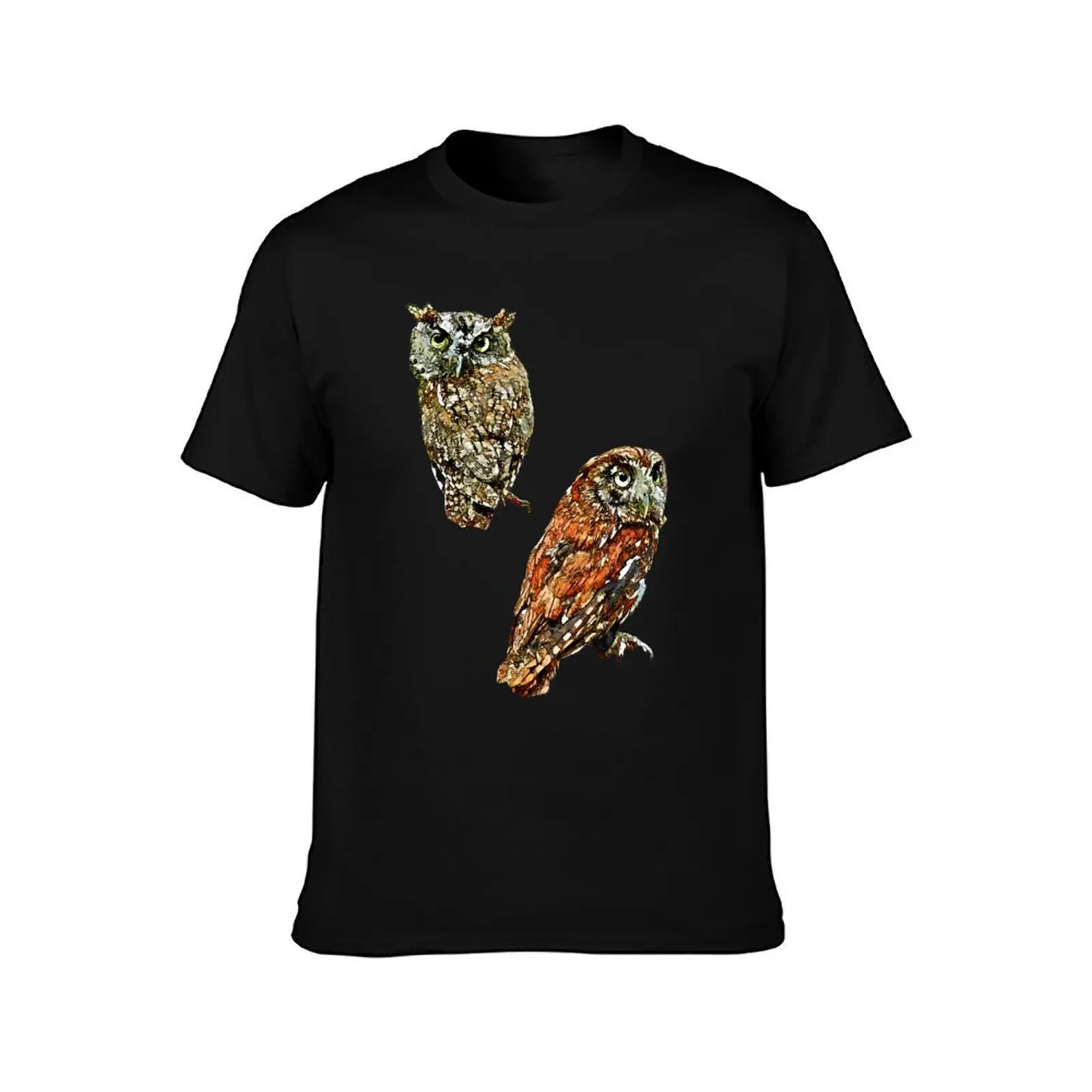 Eastern Screech Owls T-Shirt Graphic Print Short Sleeve T-Shirt