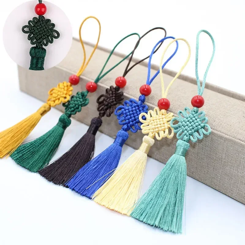 5Pcs 5cm MiNi Chinese Knot Silk Tassel Pendant Sewing Curtain Charms Tassel for DIY Craft Jewelry Making Accessories