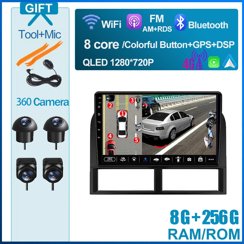 Carplay Android 15 Autoradio Voor Jeep Grand Cherokee II WJ 1998-2004 Multimedia Stereo Speler WiFi GPS navigatie Bluetooth