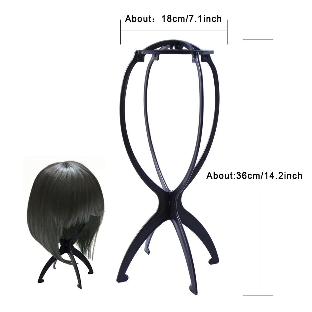 1PC Four Colors Wig Stands Plastic Hat Display Wig Head Holders 17x34Cm Mannequin Head/Stand Portable Folding Wig Stand