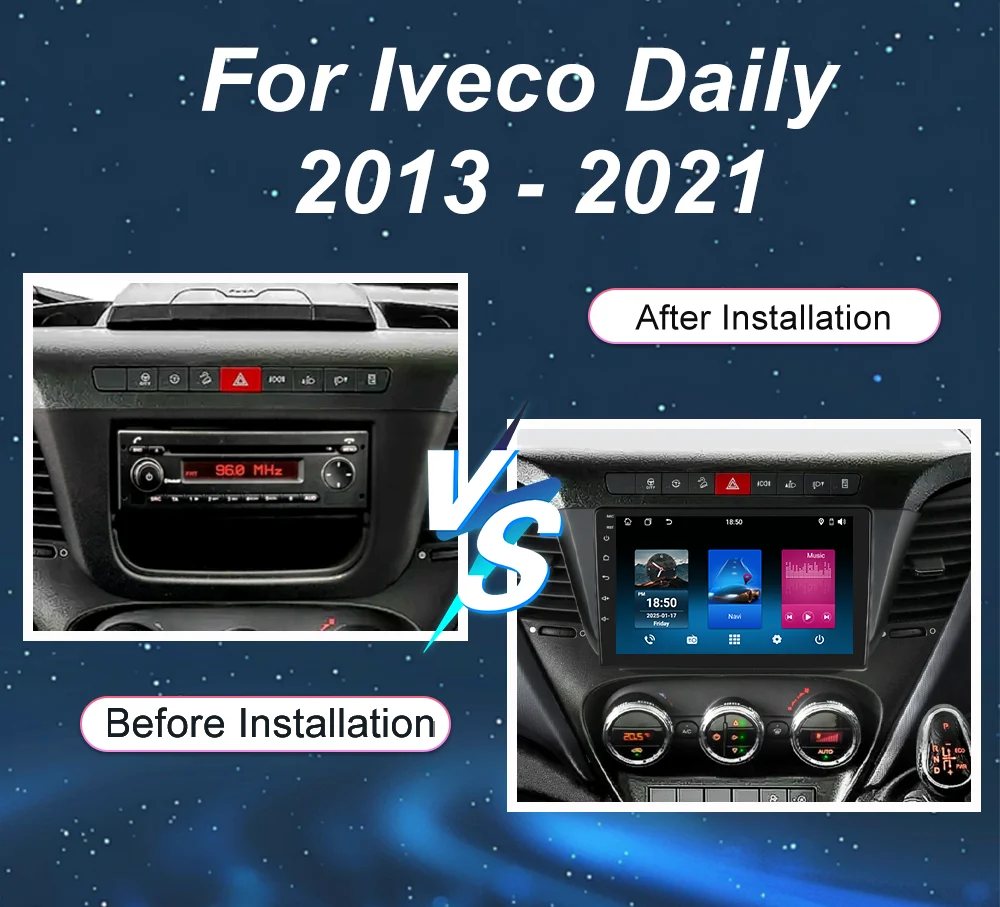 Car Radio Android 15 Carplay For Iveco Daily 2013-2021 Auto Multimedia Video Player Navigation GPS Autoradio NO 2din DVD WIFI+4G