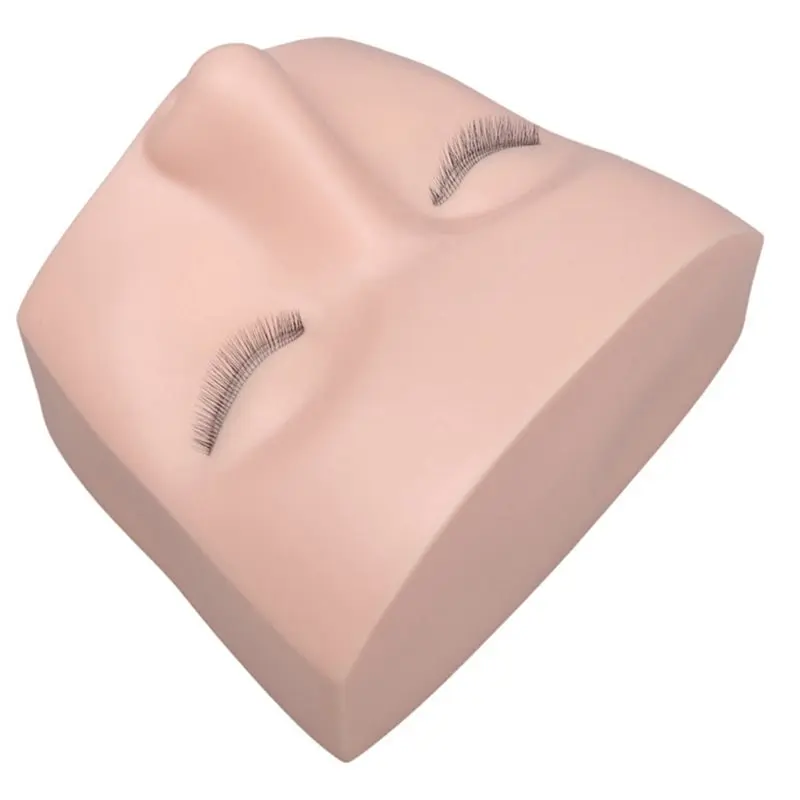 AB68 5X 3 Layers Lashes Mannequin Head For Practice Lash Makeup Tool Extensions Eyelashes Grafting Training Tool