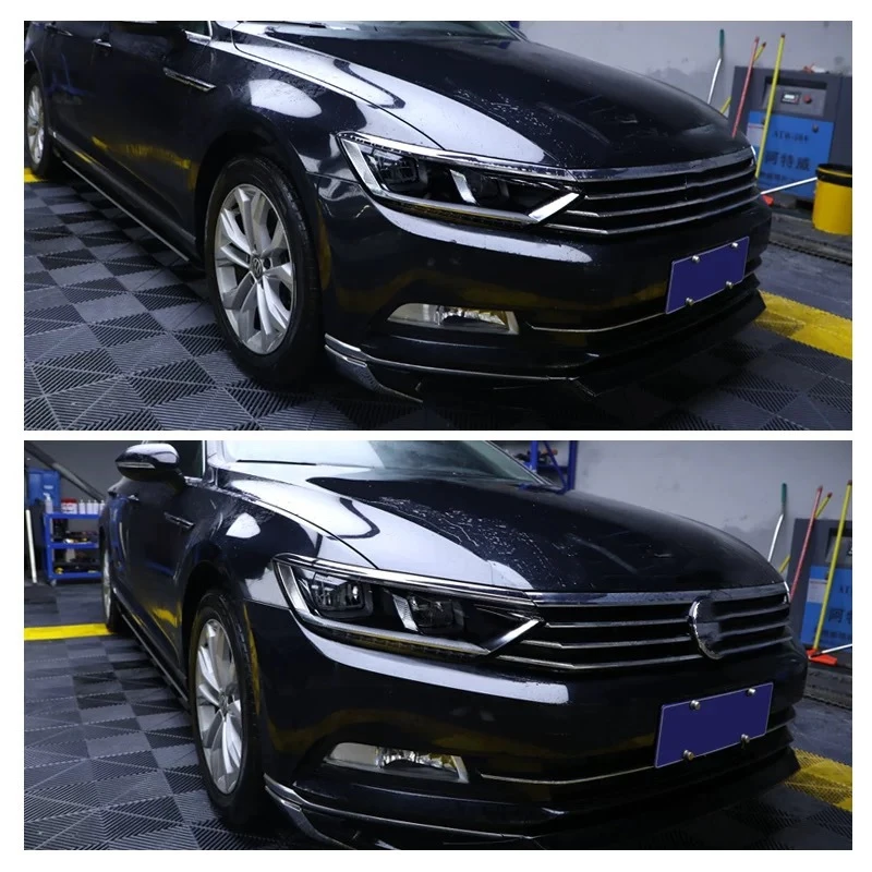 2Pcs Car Headlight Protective Film Smoked Black Tint Wrap Transparent TPU Repair Stickers For Volkswagen VW Passat B8 2015-2021