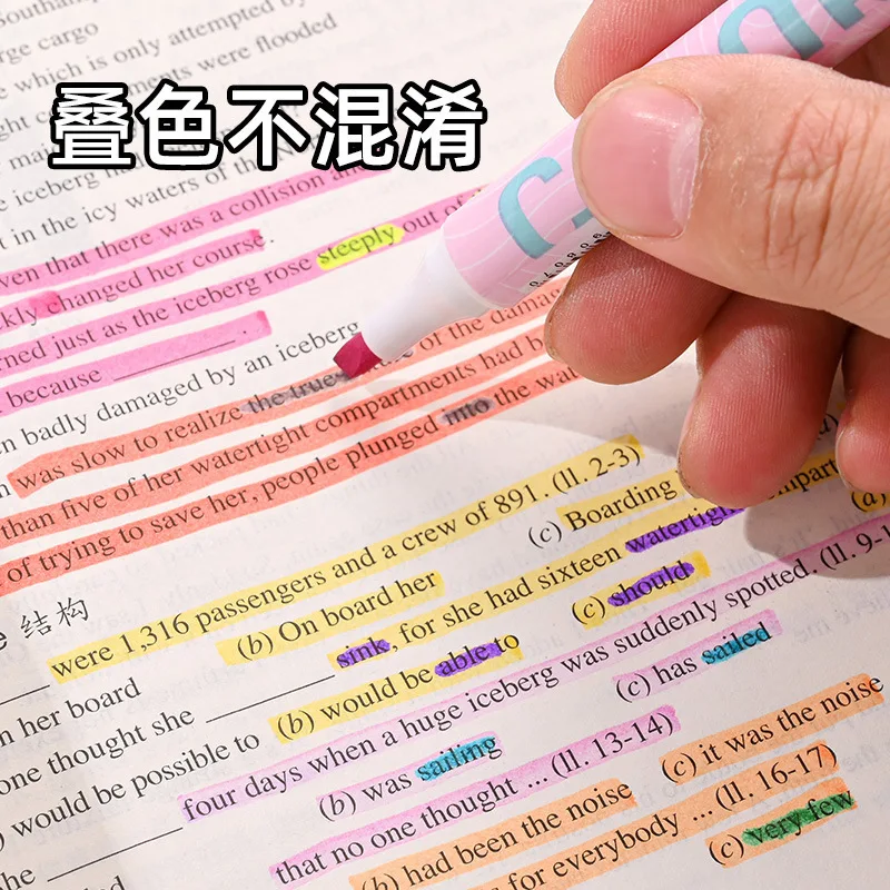 12 colors Double-ended Magic Color Changing Highlighters Student Diary DIY Scrapbook Painting Markers Fluorescent Pen Stationery