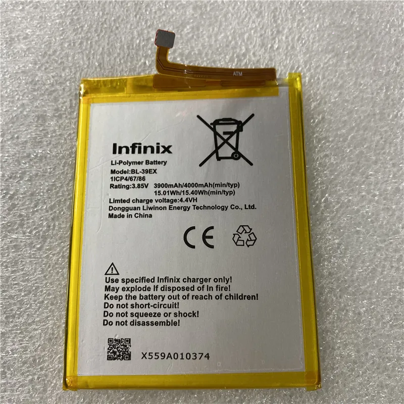 

In Stock for Infinix BL-39EX battery 3900mAh High capacity Long standby time New production Date for Infinix battery