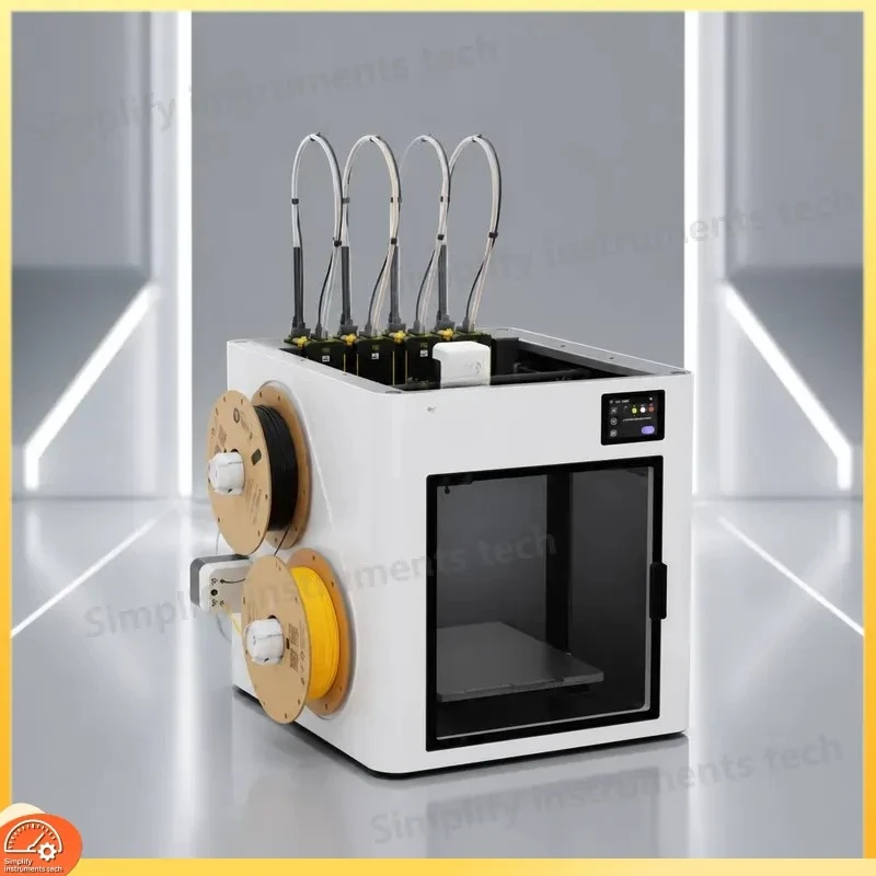 High‑Speed FDM 3D Printer, Multi‑Color 4‑Head Auto‑Switch Desktop Printing Device, Material‑Saving for PLA PETG DIY Creation