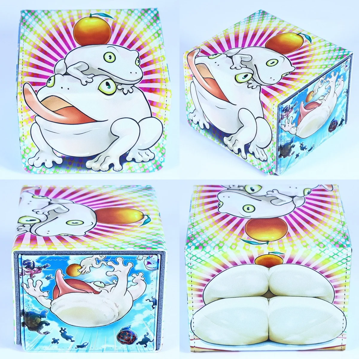 Yu-Gi-Oh! Water Toadally Awesome DIY Card Deck Box PU Leather Magnetic Large Capacity Game Collection Card Storage Box Toy Gift