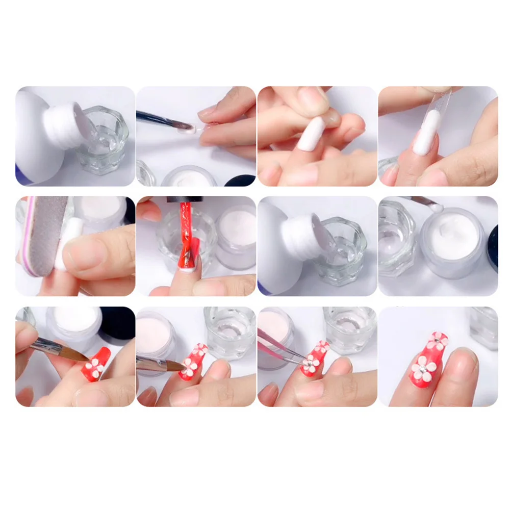 12 Colors Nail Art Crystal Powder Shiny Acrylic Manicure Nail Carving Glitter Powder DIY Decoration for Women