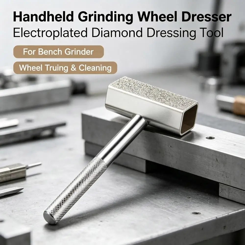 Hand‑Held Diamond Grinding Wheel Dresser,120mm/100mm Portable Bench Grinder Dressing Tool for Grinding‑Wheel Shaping & Deburring