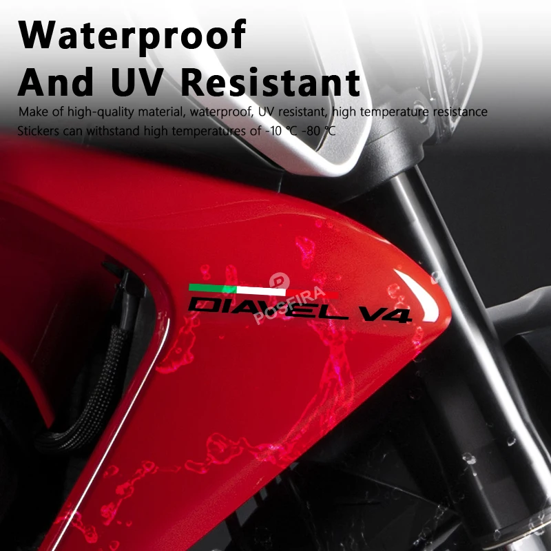 Pfotira adesivos decorativos à prova d'água para motocicleta, decalques decorativos para ducati diavel v4, acessórios 2023 2024 2025, adesivo de vinil para moto