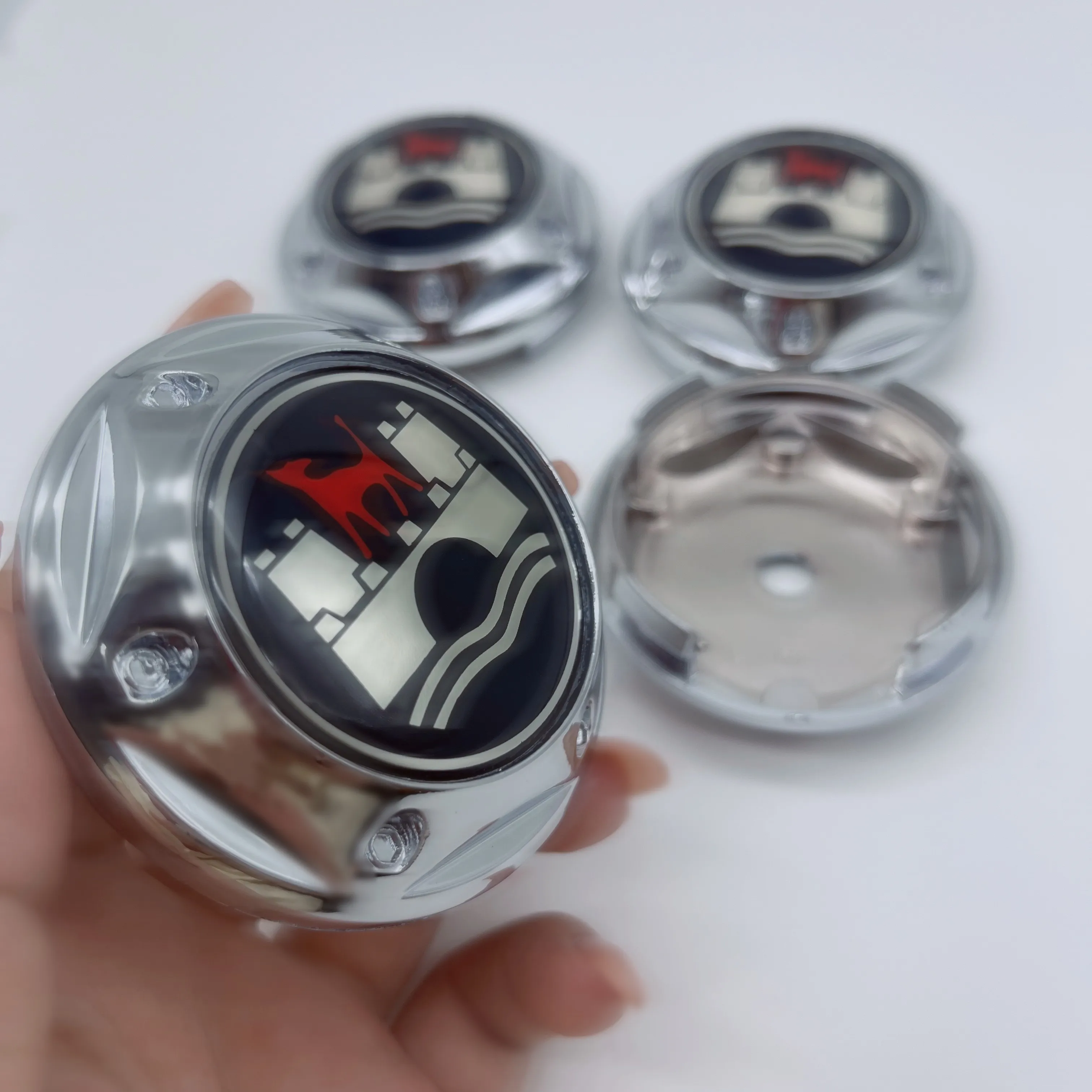 4pcs/Set 68mm (Fit 45mm Sticker) For Wolfsburg MK4 MK5 MK6 Car Wheel Center HubCaps Car Emblem Logo Stickers Styling Accessories