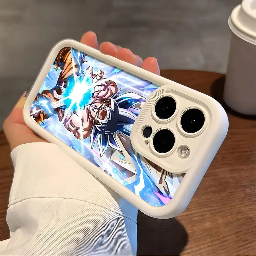 Custodia per iPhone 17 Air XS Max XR 15 16 14 Plus 13 12 11 Pro Max 16e Soft Shell Goku D-Dragon Balls