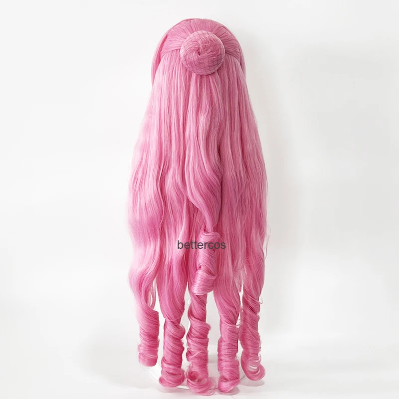 Peluca de Cosplay de Perona roja de película de Anime para mujer, pelo sintético largo de 80cm, disfraz de fiesta de Halloween