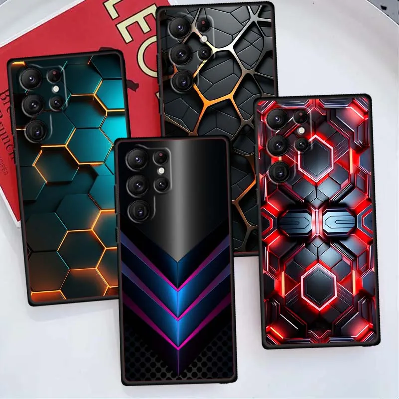 

Technology Art Illustration For Samsung Galaxy S26 S25 S24 S23 S22 S21 S20 Ultra Plus FE 5G Black Soft TPU Phone Case