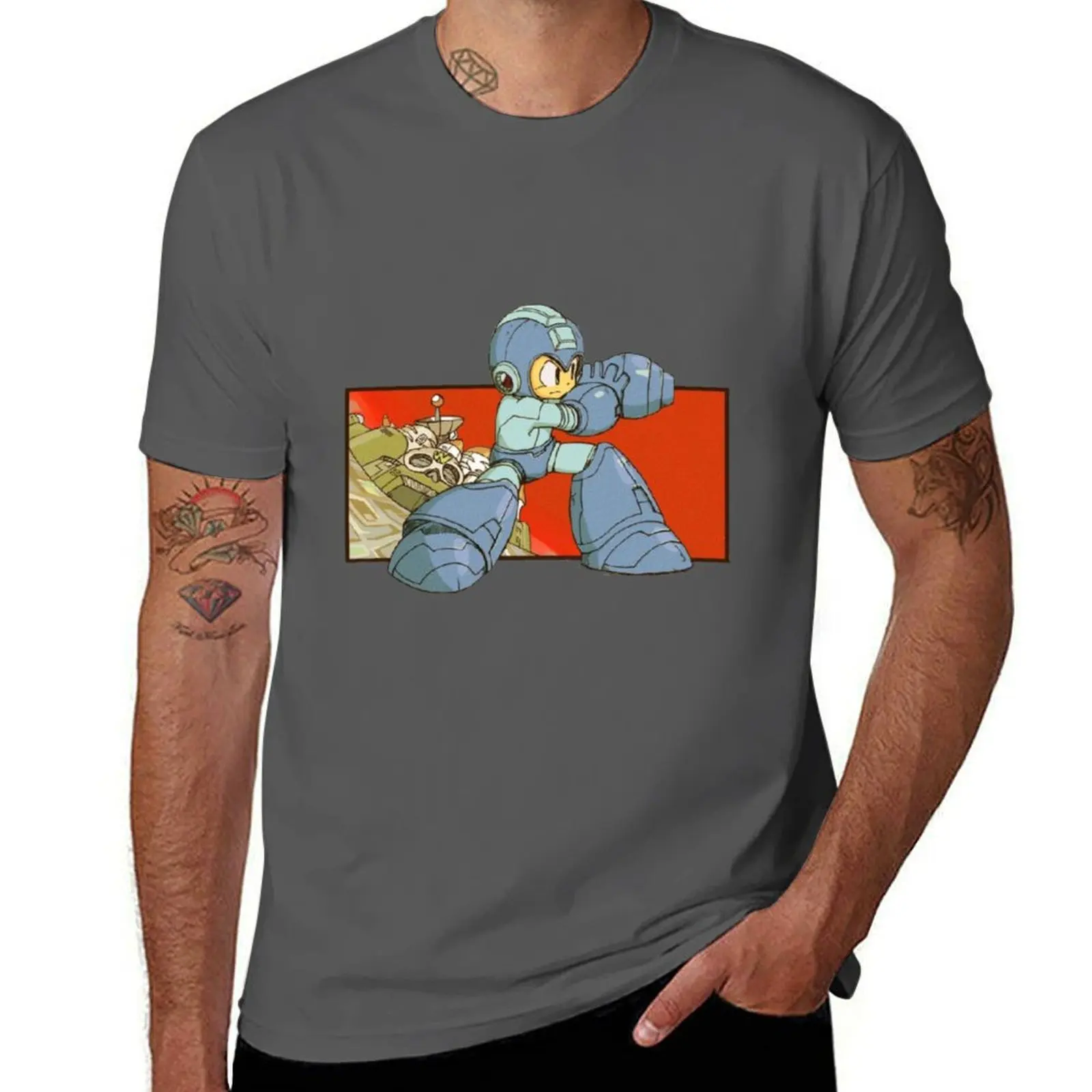 Megaman OTA T-Shirt cotton tshirt 100% printed t shirts for man man t shirt heavy cotton T-Shirt