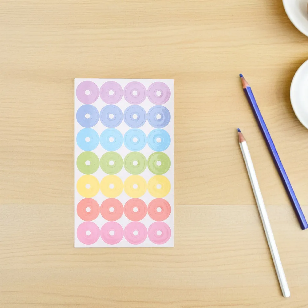 40 Sheets Paper Hole Reinforcement Stickers Self-Adhesive Loose Leaf Page Protectors for Students Teachers Binders Notebooks