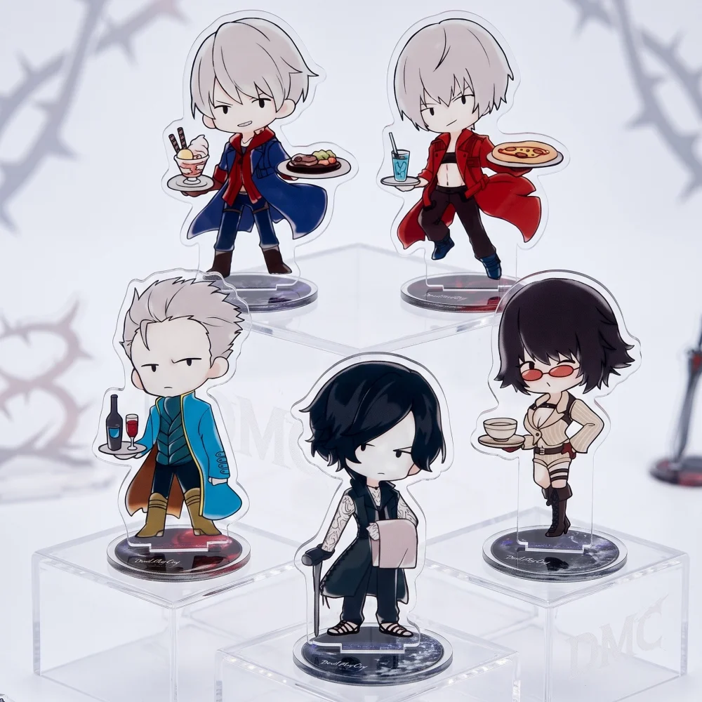 Devil May Cry Anime Acrylic Stand Nero Dante Vergil V Chibi Figures Model Plate Desktop Decor Keychain Cosplay Gift Toys For Boy