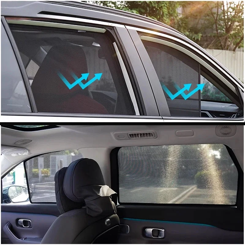 UV Protection Magnetic Mesh Windshield Sunshade Custom Fit Car Sun Curtain For Honda Elysion Odyssey 2019-2026