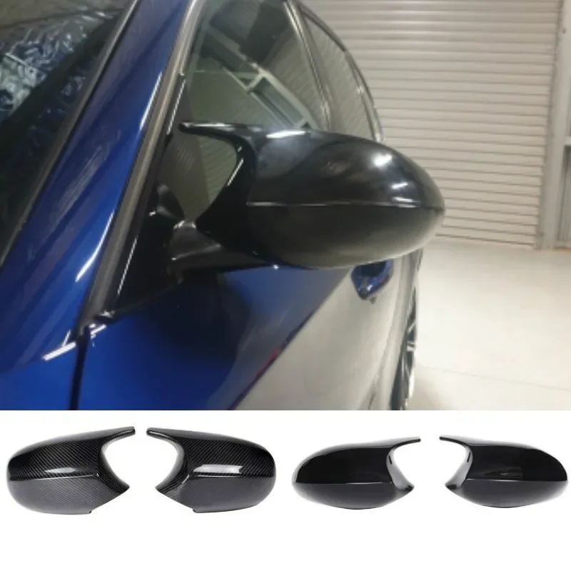 2xMirror Cover E90 Car Side Door Rearview Side Mirror Cover Cap For BMW E90 E91 2005-2007 E92 E93 2006-2009 M3 Style E80 E81 E87