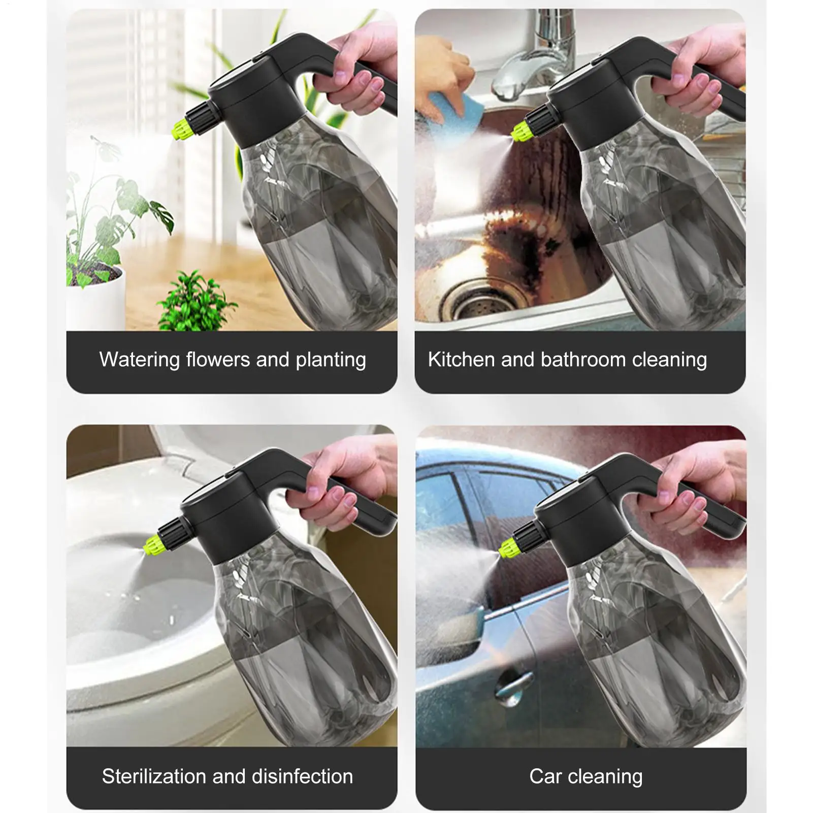 زجاجة رذاذ مستر الكهربائية 2L أداة تنظيف قابلة للتعديل زجاجة رذاذ كهربائية محمولة لسيارة البستنة في ساحة العشب #4