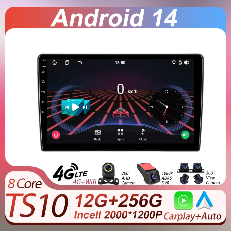 8 Core Carplay Android auto For Honda Accord 7 Diesel 2003 - 2007 Autoradio Car Carplay Screen Stereo Head Unit Mirror Link DSP