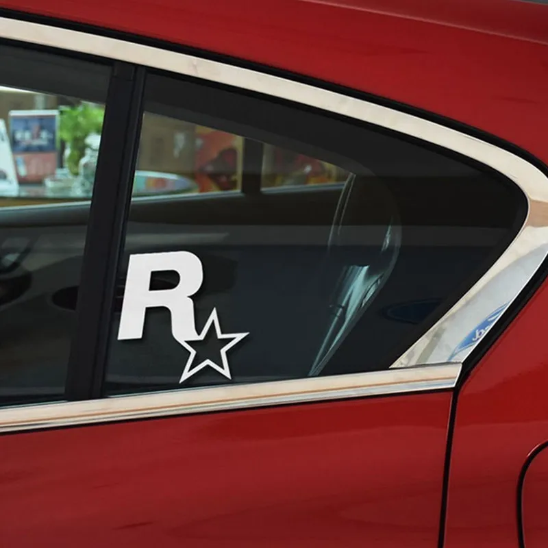 Adesivi per auto Rockstar Game GTA5 Decorazione riflettente per tappo serbatoio carburante Parabrezza Paraurti Tronco Moto Laptop Phone D30