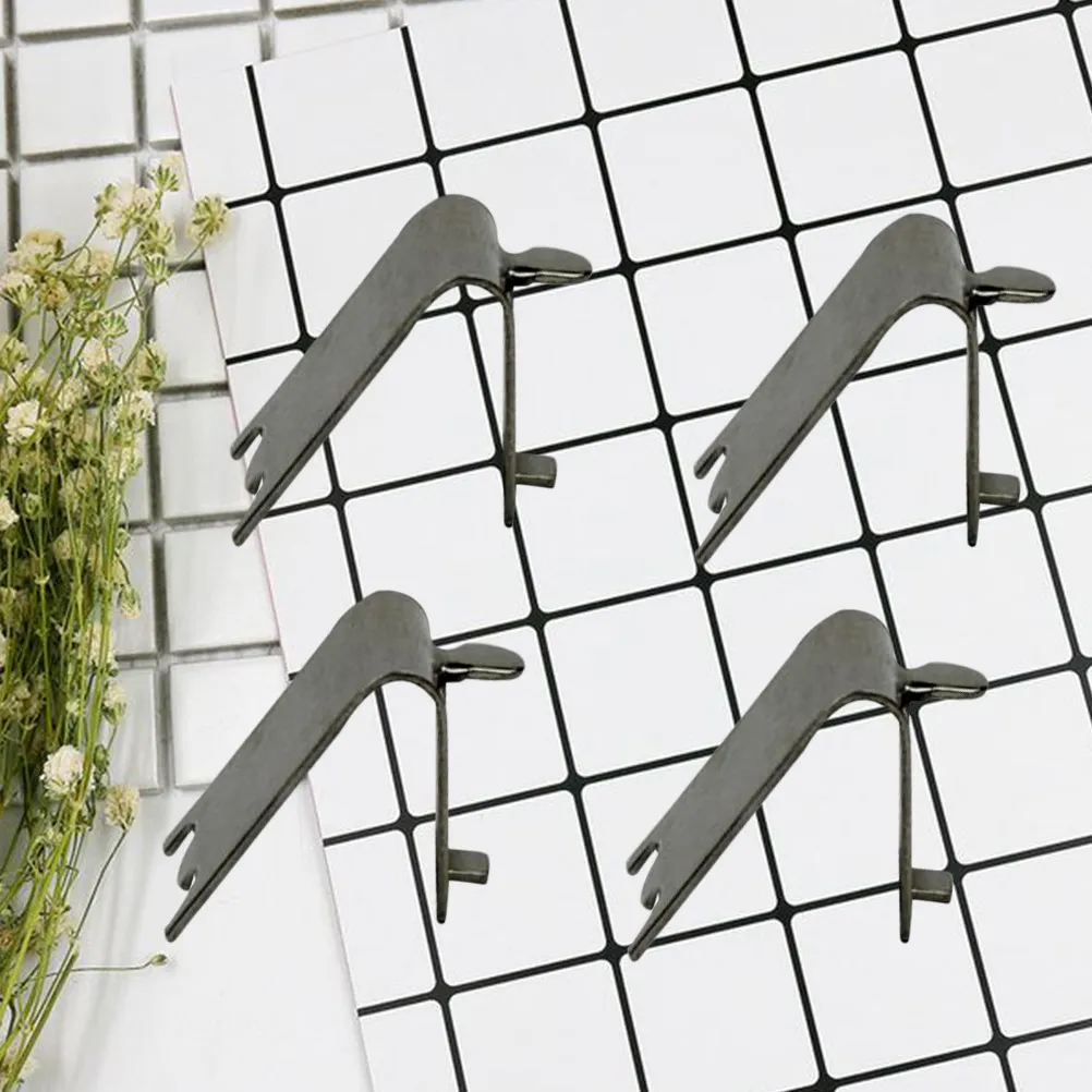 4Pcs Freezer Shelf Supports Stainless Steel Refrigerator Clips Metal Clamps for Cooler Shelves Durable Freezer Fixing Clips