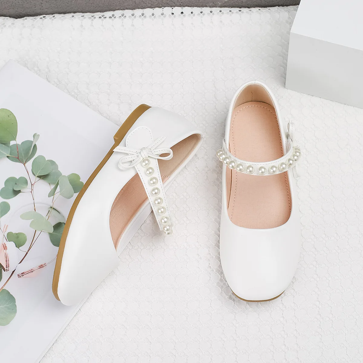 Chaussures en cuir coordonnantes à l'offre elles souples pour filles, chaussures de princesse, polyvalentes, exquises, confortables, simples, élégantes, enfants, mode de printemps