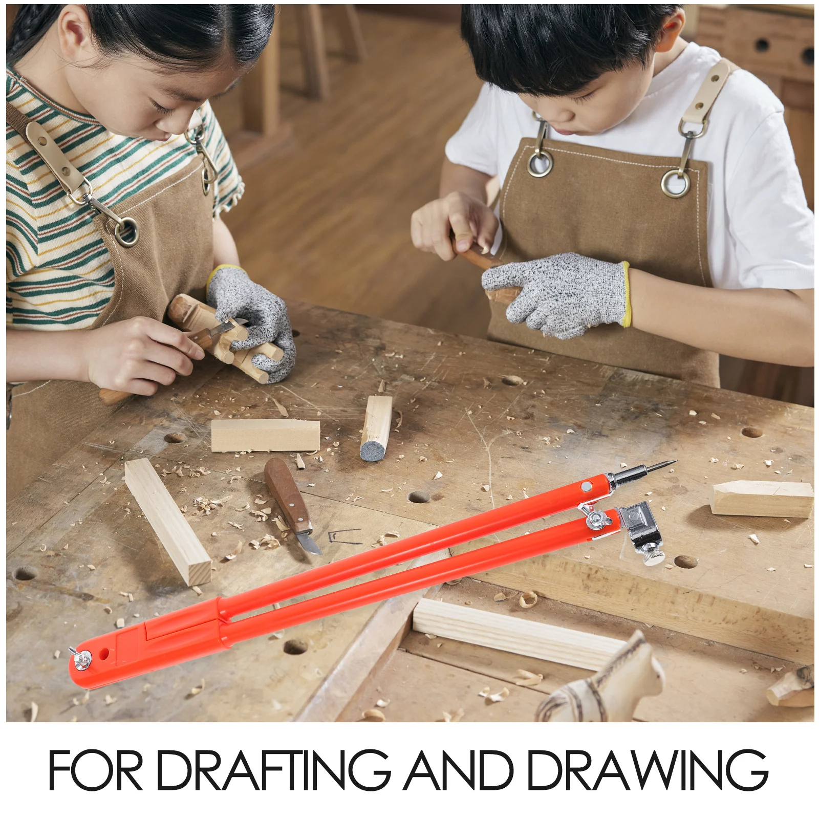 أداة كتابة النجارة الكبيرة للنجارة، مسطرة رسم متعددة الوظائف، صياغة صانع الدائرة