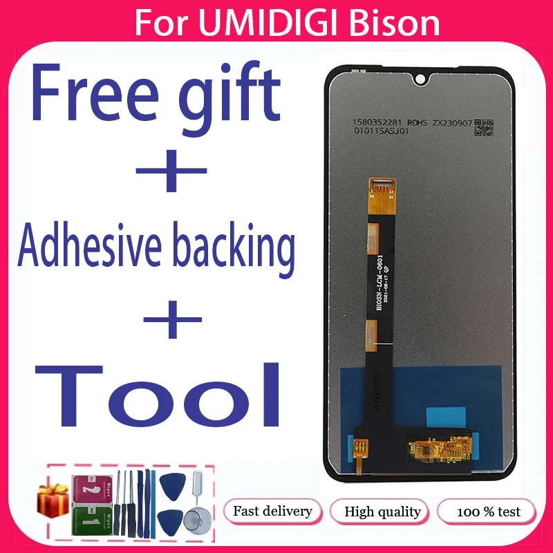 

For UMIDIGI Bison Bison Pro Bison 2021 BISON 2022+ LCD Display + Touch Screen+Free adhesive backing+Tool