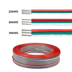 3 Pin Cable 10m 20m 100m 22AWG 3 Core Electrical Cable JST Tinned Copper Wires 3pin Wire For WS2811 WS2812B Pixels Strip Light