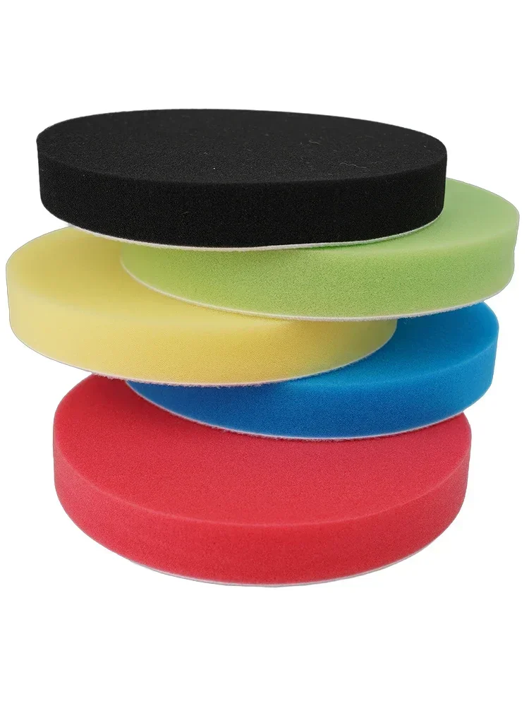 5x Car Round Flat Polishing Wheel Foam Buffing Sanding Pad Disc Sponge Grinding Pads Polisher For Rotary Tools 7Inch 180mm