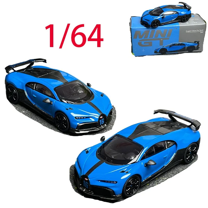 

TSM MINI GT Diecast 1/64 Scale Bugatti Alloy Car Model Bugatti Chiron Play Vehicles Toys for Boys Original Box Pur Sport