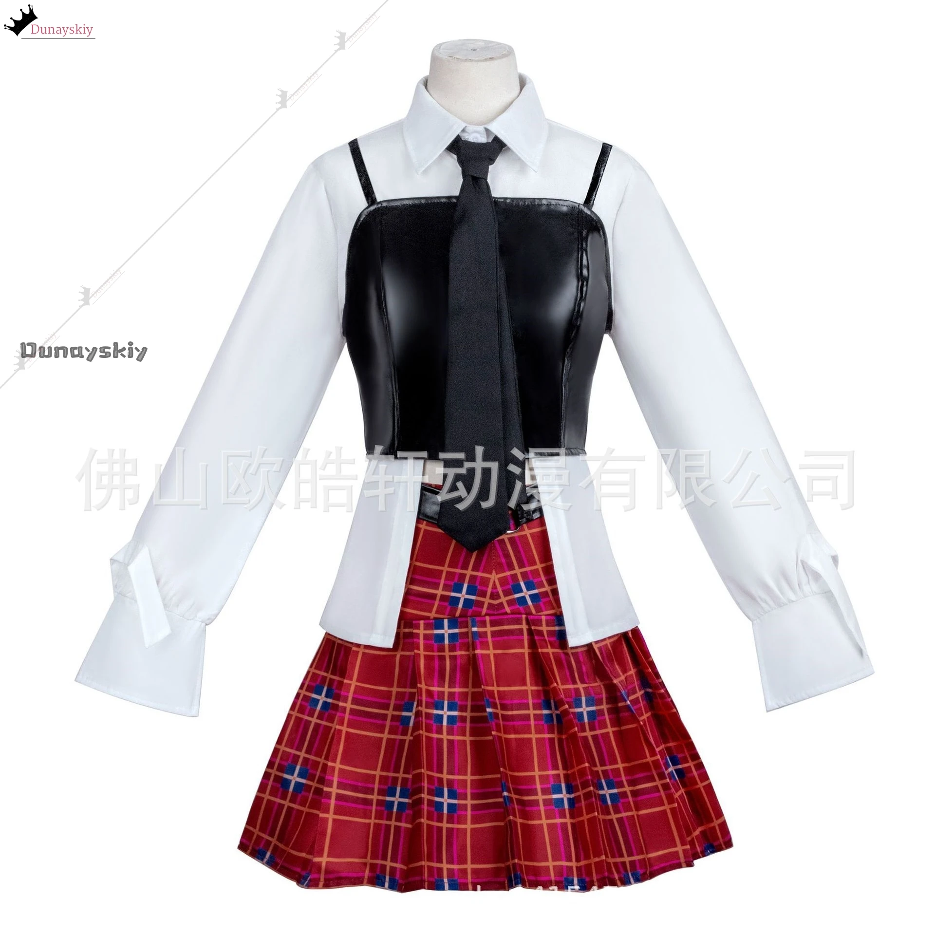 Anime DEVIL GAME Link Click Qiao Ling Cosplay Costume Wig Shoe Uniform Daily Clothing Halloween Disguise for Adult Women-платье-