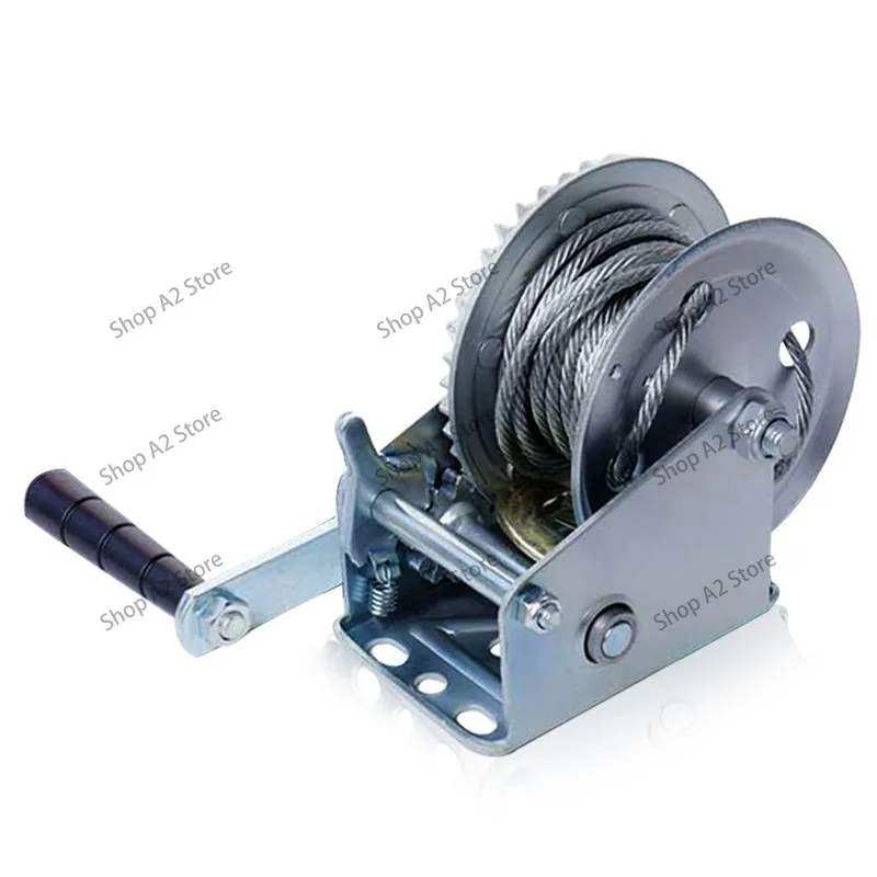 Hand Winch 600lb X8m Pounds Manual Winch Wire Rope Traction Hoisting Winch