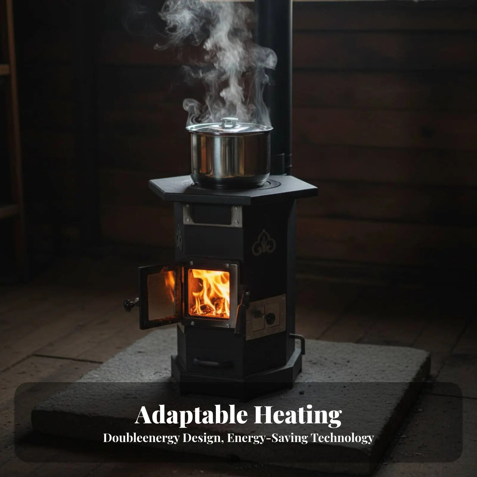 

Угольная печь-камин, бездымная дровяная печь для помещений, многотопливный домашний обогреватель, энергосберегающий, подходит для сельской местности