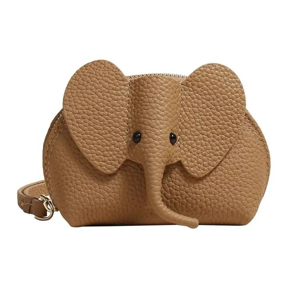 Bag Elephant With Key Ring PU Leather Zipper Change Purses Small Purse Wallets Card Holder Korean Money Bag Women Coin Purse