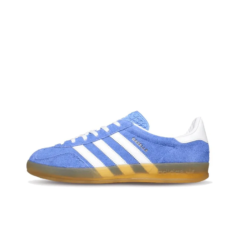 Adidas Originals GAZELLE INDOOR Low top Skateboard Shoes Women's Blue White Brown HQ8717