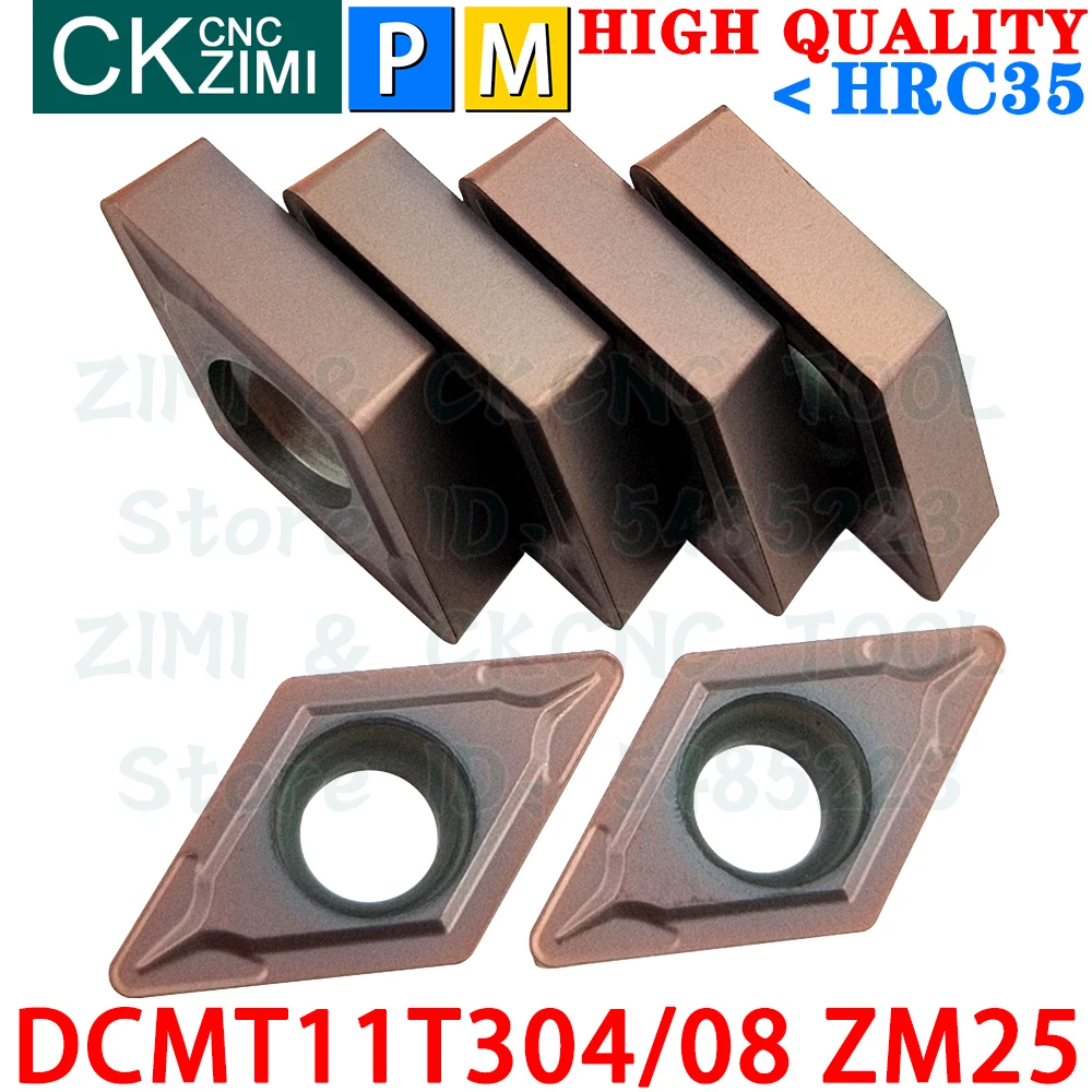 

DCMT11T304 ZM25 DCMT11T308 ZM25 Carbide Inserts External Internal Turning Inserts Tools DCMT 11T3 CNC Metal Lathe Cutter Tools