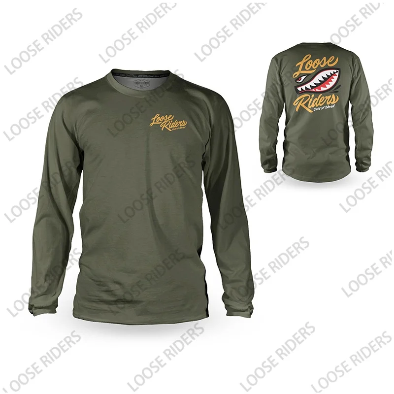 Loose Rider Bike Downhill Jersey, MTB Shirt, Off-Road DH Motorcycle Jersey, Motocross Sportswear BMX Outdoor Riding Long Sleeve