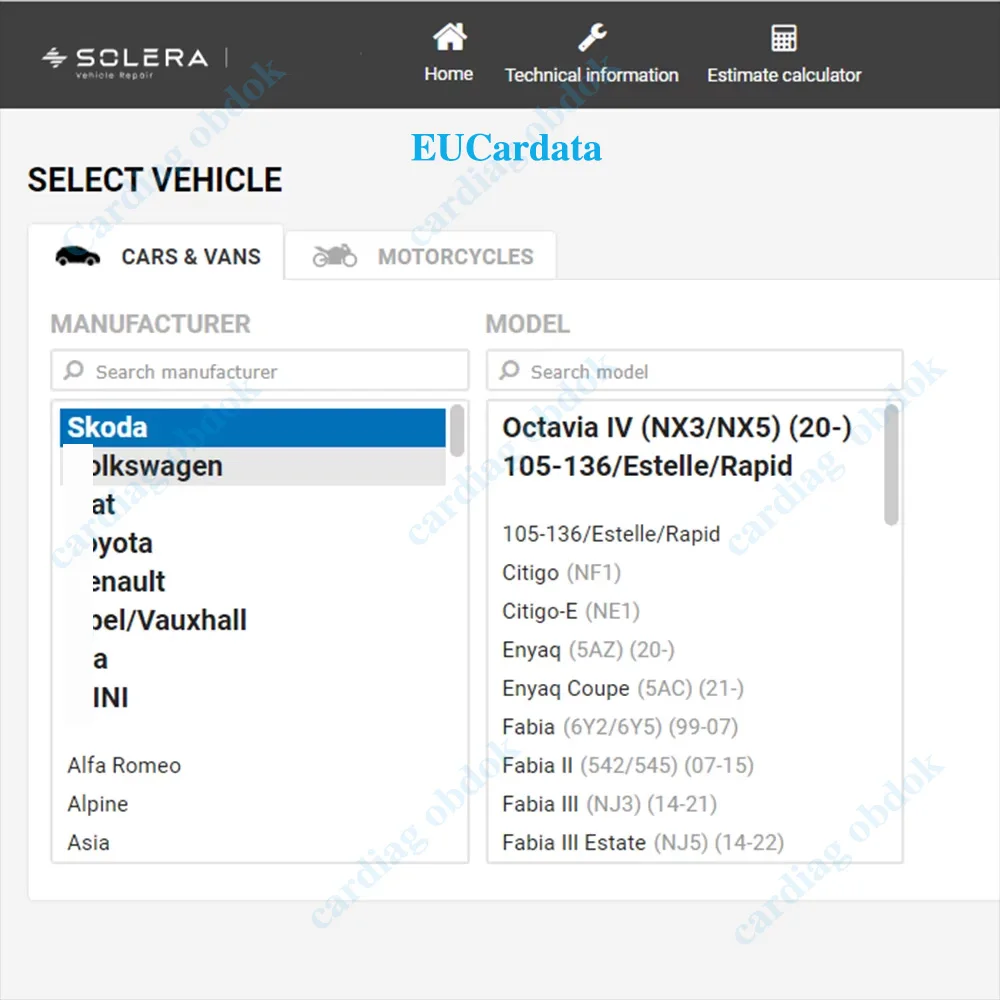 Picture 3: 2025Auto workshop EUCardata for Car Repair Procedures Wiring Diagrams Diagnostic Trouble Codes Service Schedules Online Software